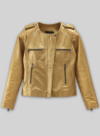 Golden Lizzy Caplan Now You See Me 2 Leather Jacket