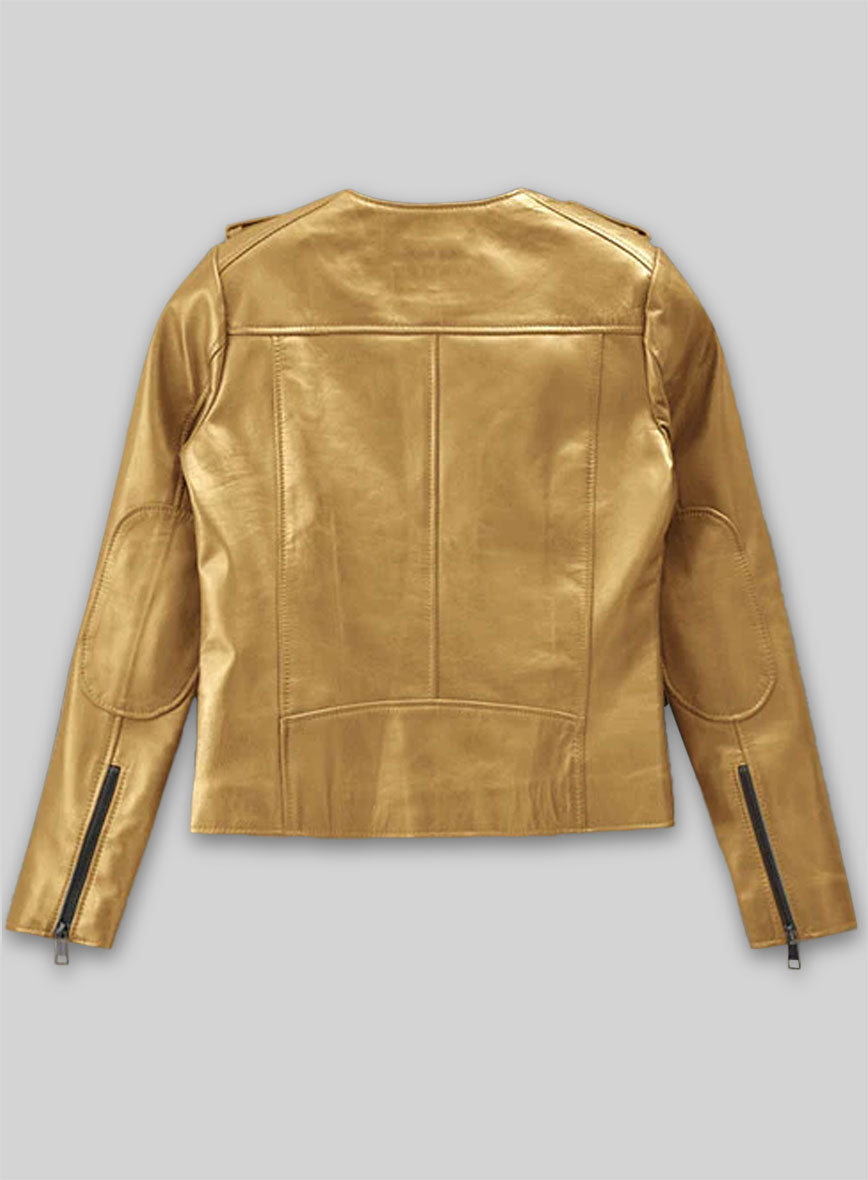 Golden Lizzy Caplan Now You See Me 2 Leather Jacket