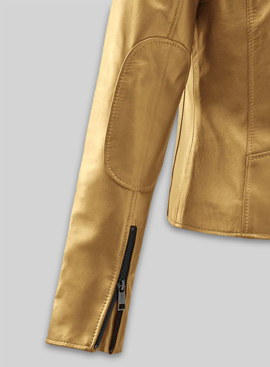 Golden Lizzy Caplan Now You See Me 2 Leather Jacket