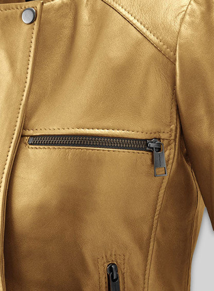 Golden Lizzy Caplan Now You See Me 2 Leather Jacket