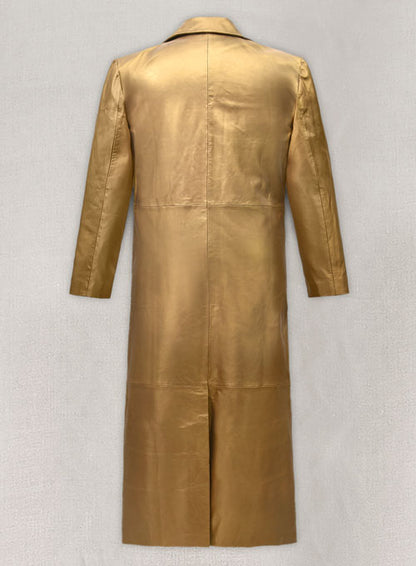Golden Hugh Jackman The Prestige Leather Long Coat - LeatherCult