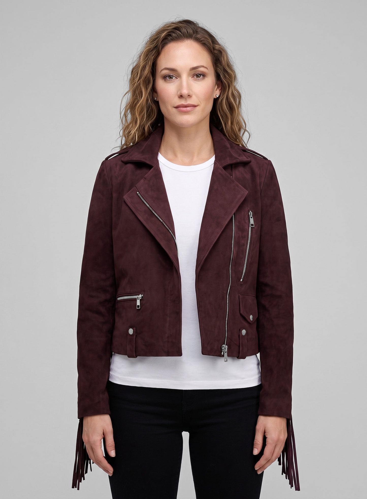 Grapevine Suede Kendall Jenner Leather Jacket # 3