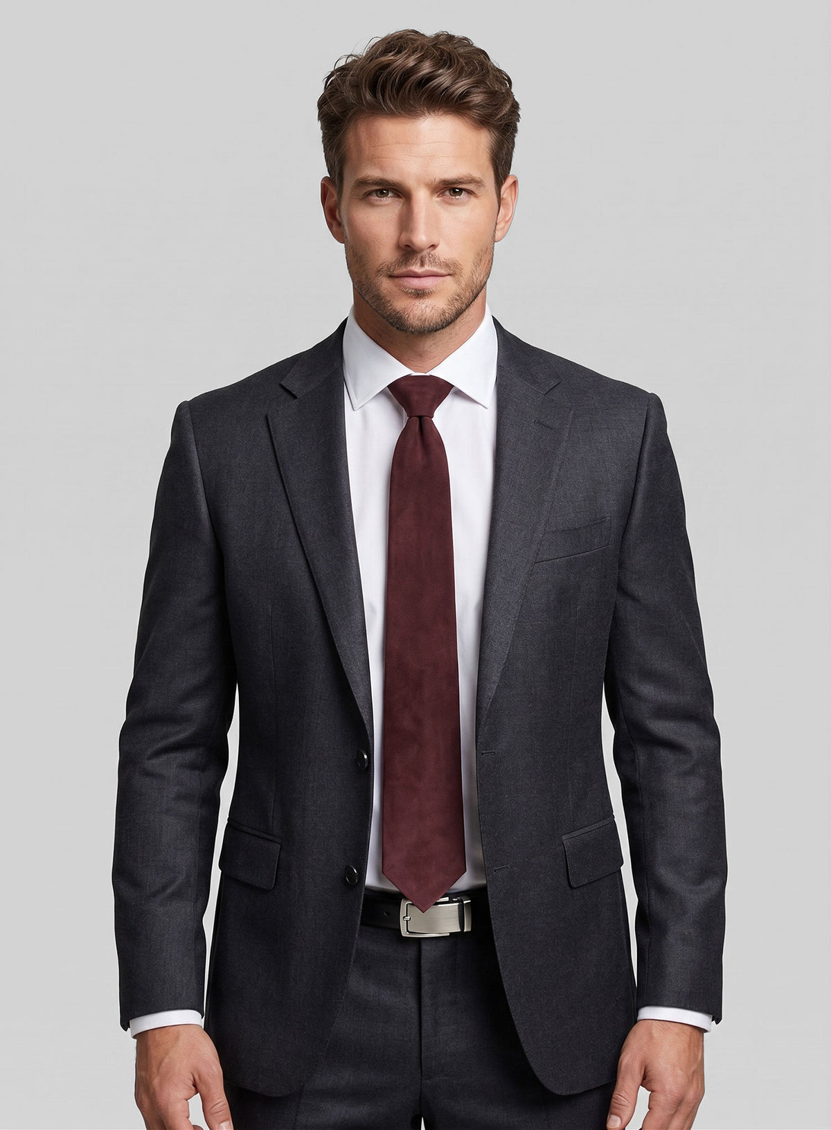 Grapevine Suede Leather Tie