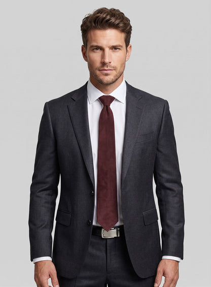 Grapevine Suede Leather Tie