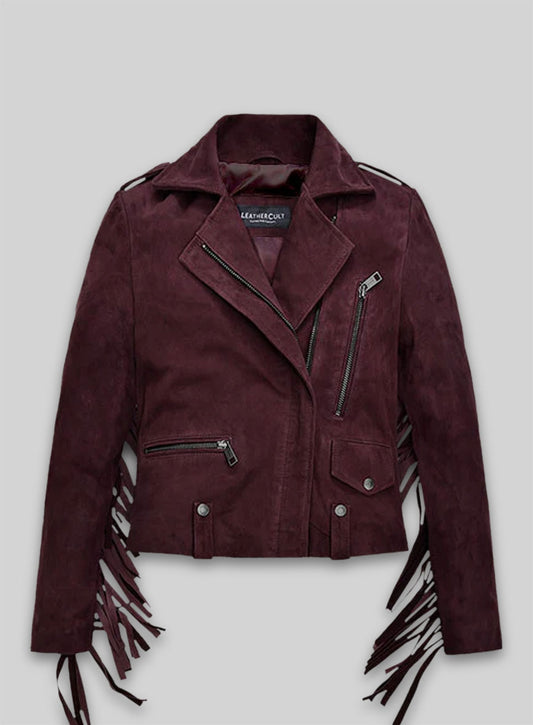 Grapevine Suede Kendall Jenner Leather Jacket # 3
