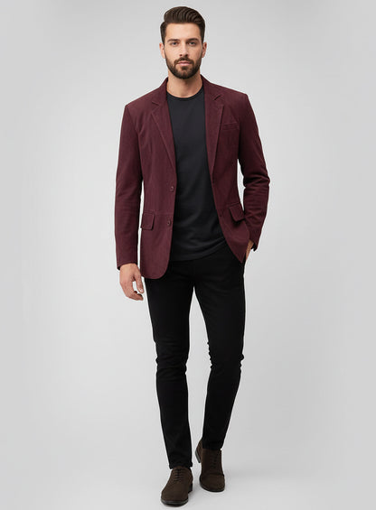 Grapevine Suede Leather Blazer