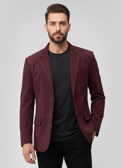 Grapevine Suede Leather Blazer