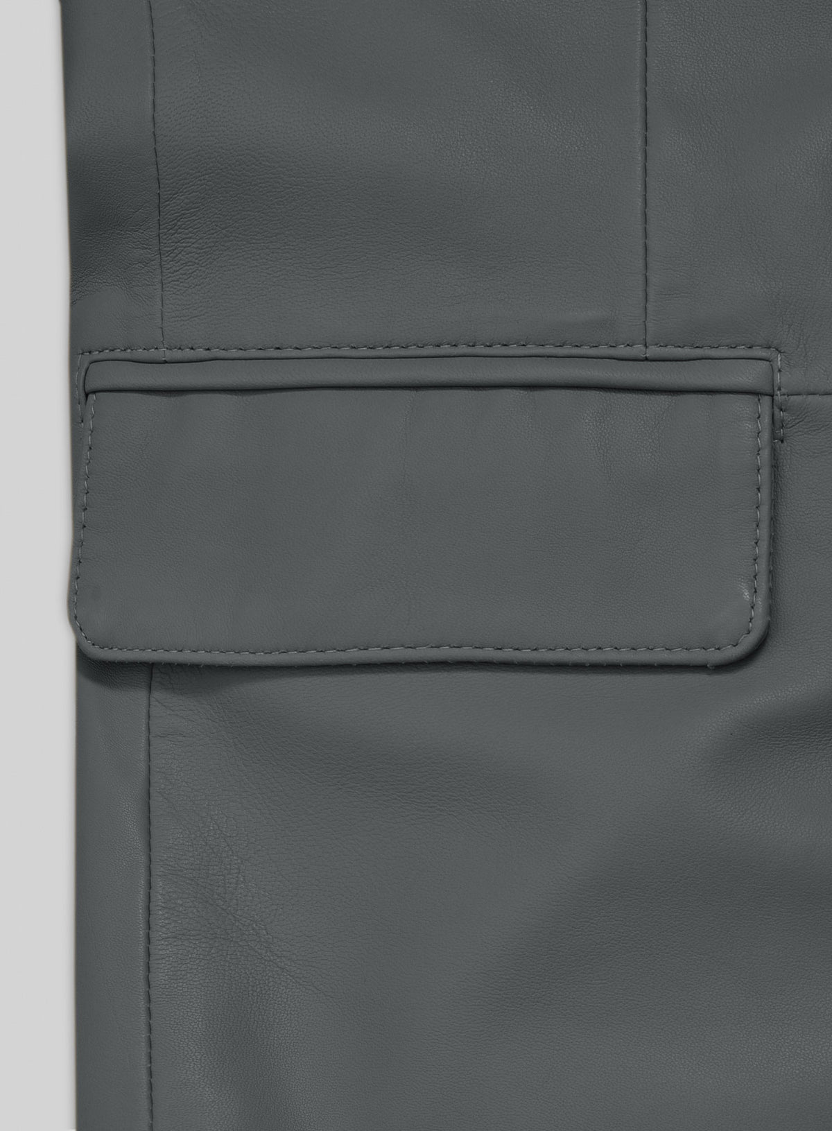 Gray Lambskin Leather Blazer