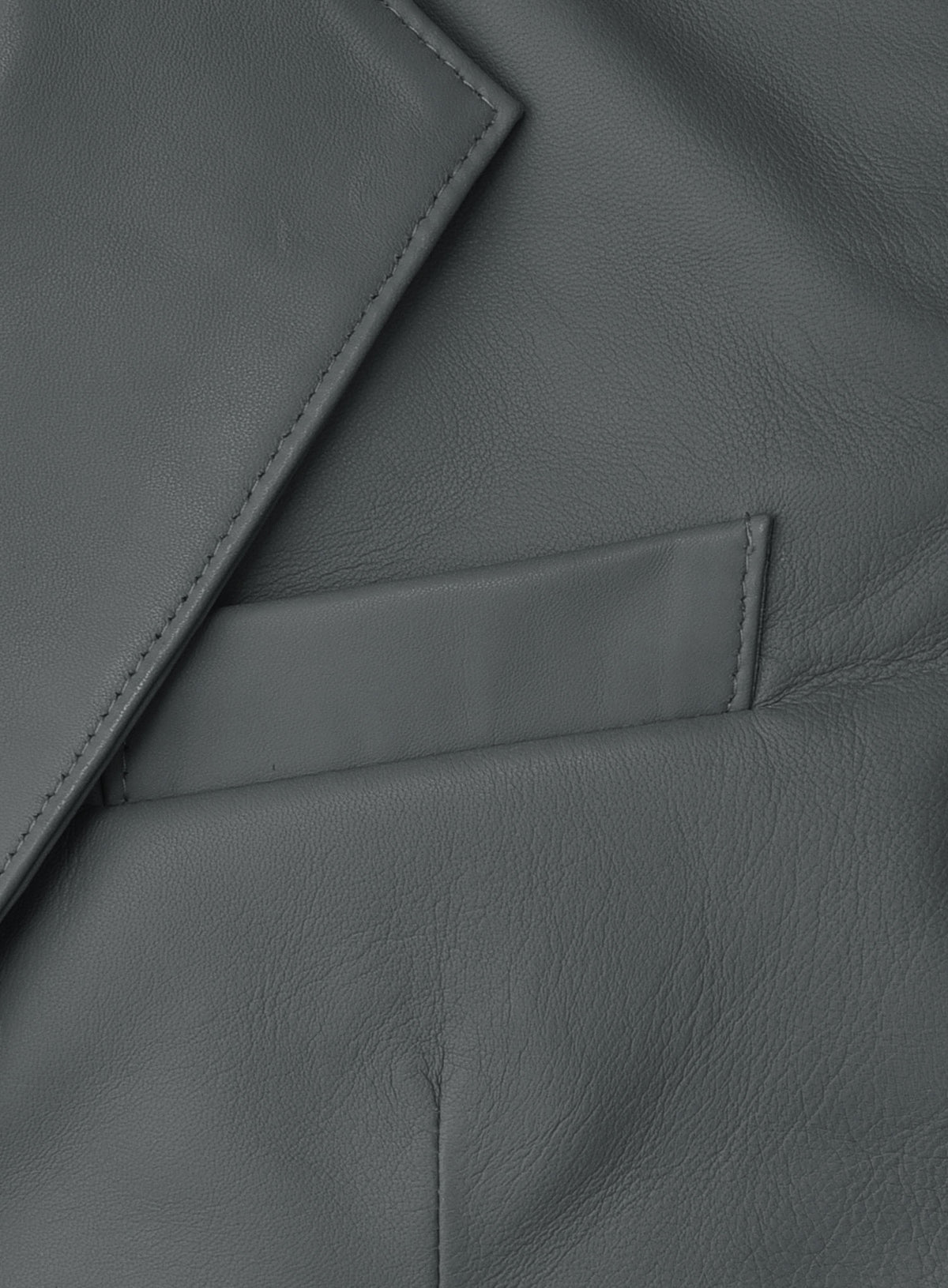 Gray Lambskin Leather Blazer