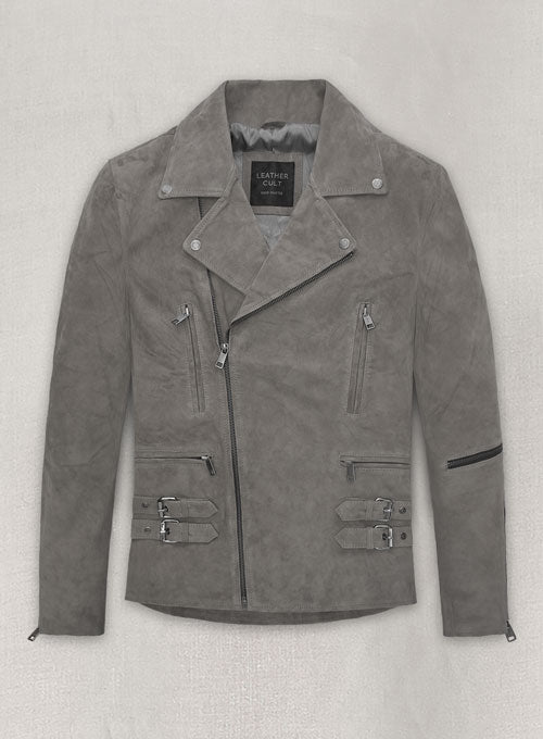 Gray Suede Leather Jacket # 903 - LeatherCult