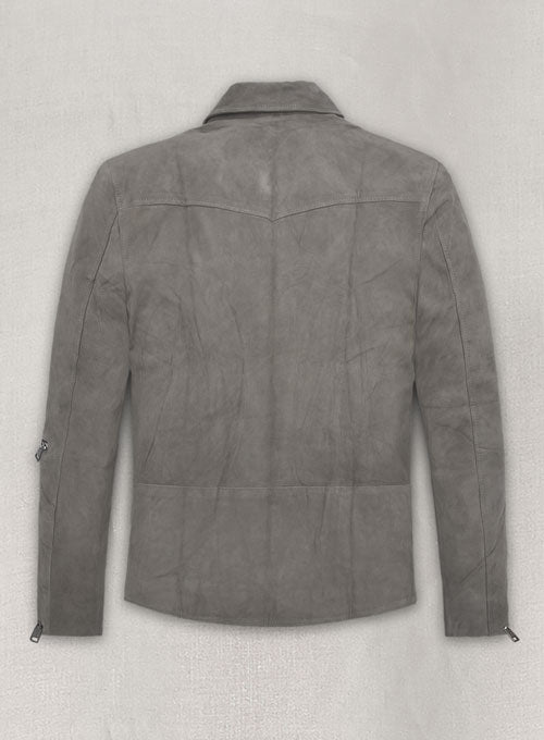 Gray Suede Leather Jacket # 903 - LeatherCult