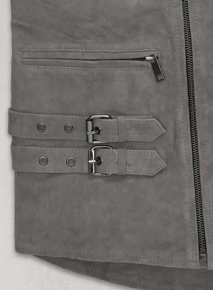 Gray Suede Leather Jacket # 903 - LeatherCult