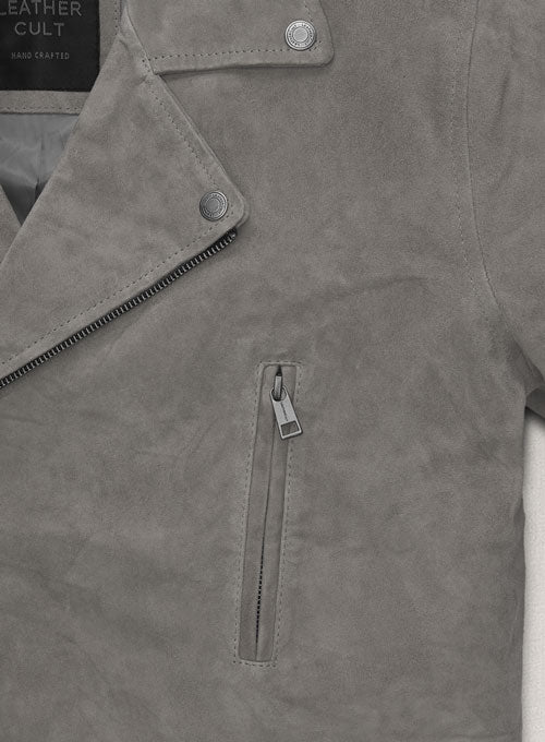 Gray Suede Leather Jacket # 903 - LeatherCult