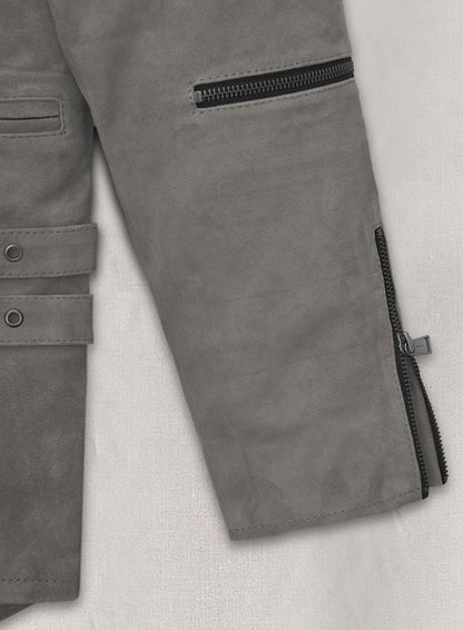 Gray Suede Leather Jacket # 903 - LeatherCult