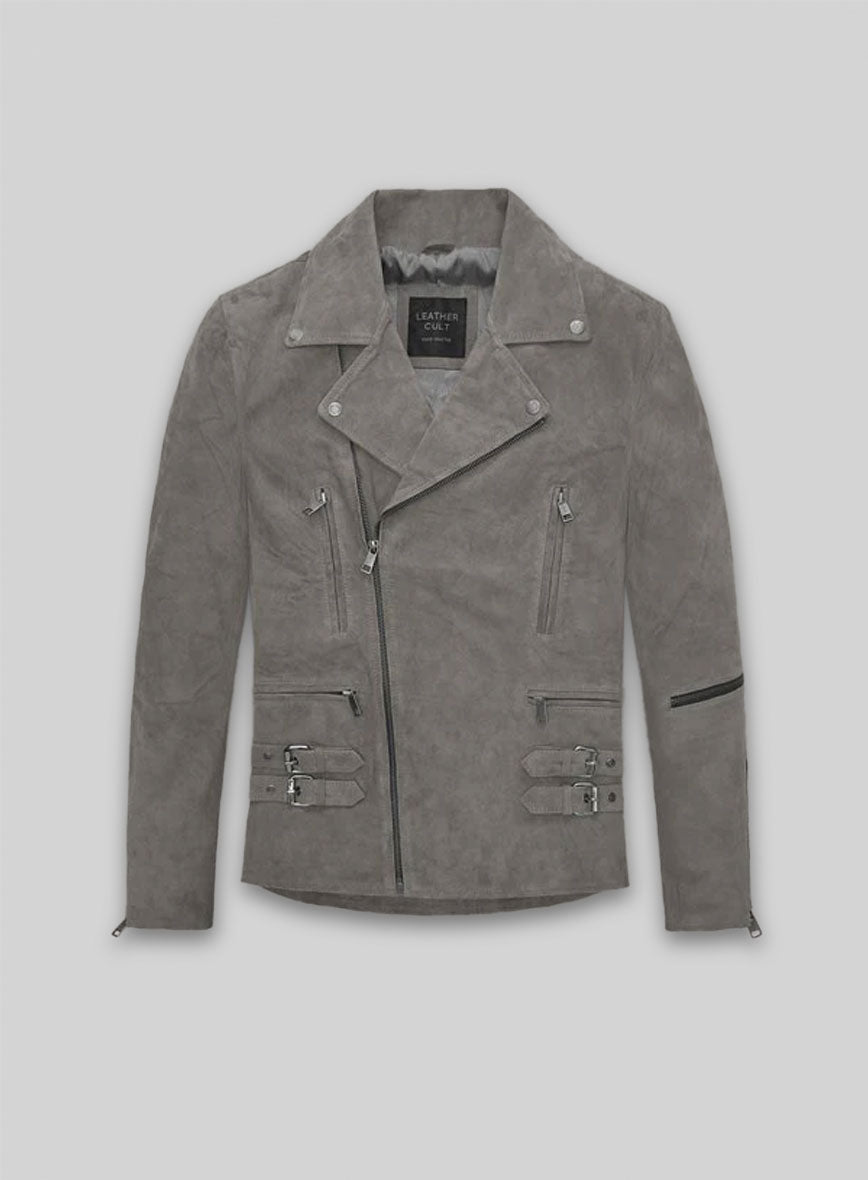 Gray Suede Leather Jacket # 903