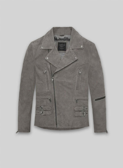 Gray Suede Leather Jacket # 903