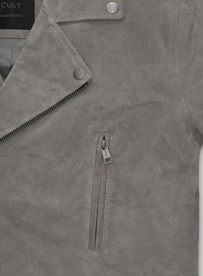 Gray Suede Leather Jacket # 903