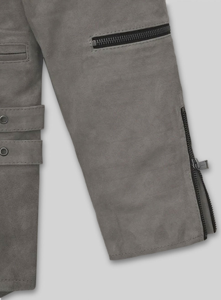 Gray Suede Leather Jacket # 903