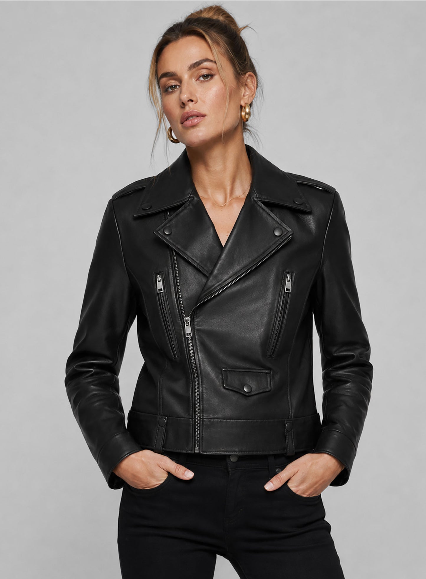 Hailey Baldwin Bieber Leather Jacket