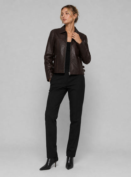 Hailey Baldwin Bieber Leather Jacket #1