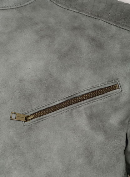 Harbor Gray Leather Jacket # 656 - LeatherCult