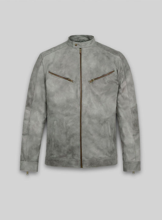 Harbor Gray Leather Jacket # 656