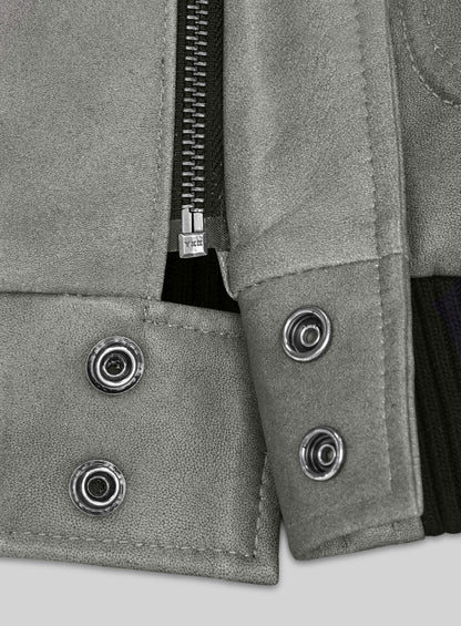 Harbor Gray Kendall Jenner Leather Jacket # 1