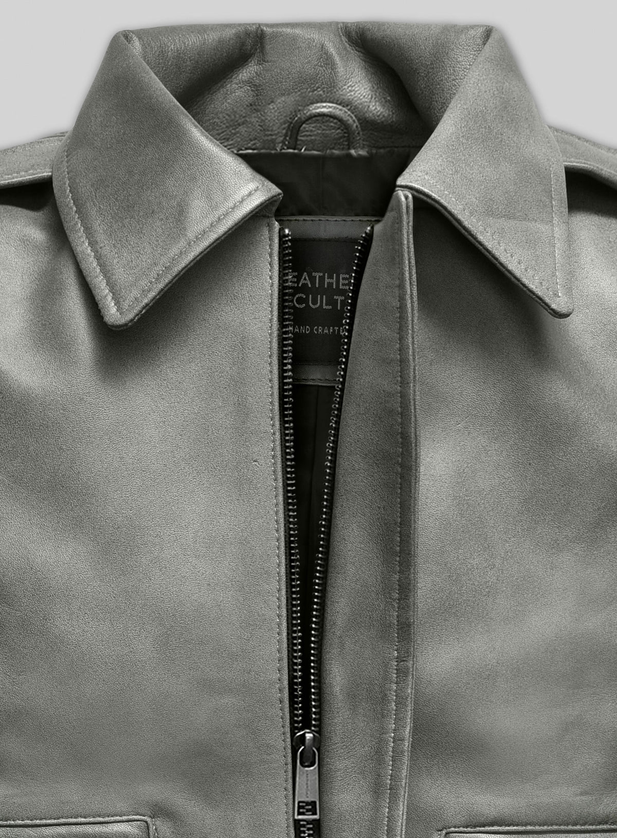 Harbor Gray Kendall Jenner Leather Jacket # 1