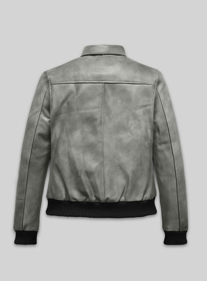Harbor Gray Kendall Jenner Leather Jacket # 1