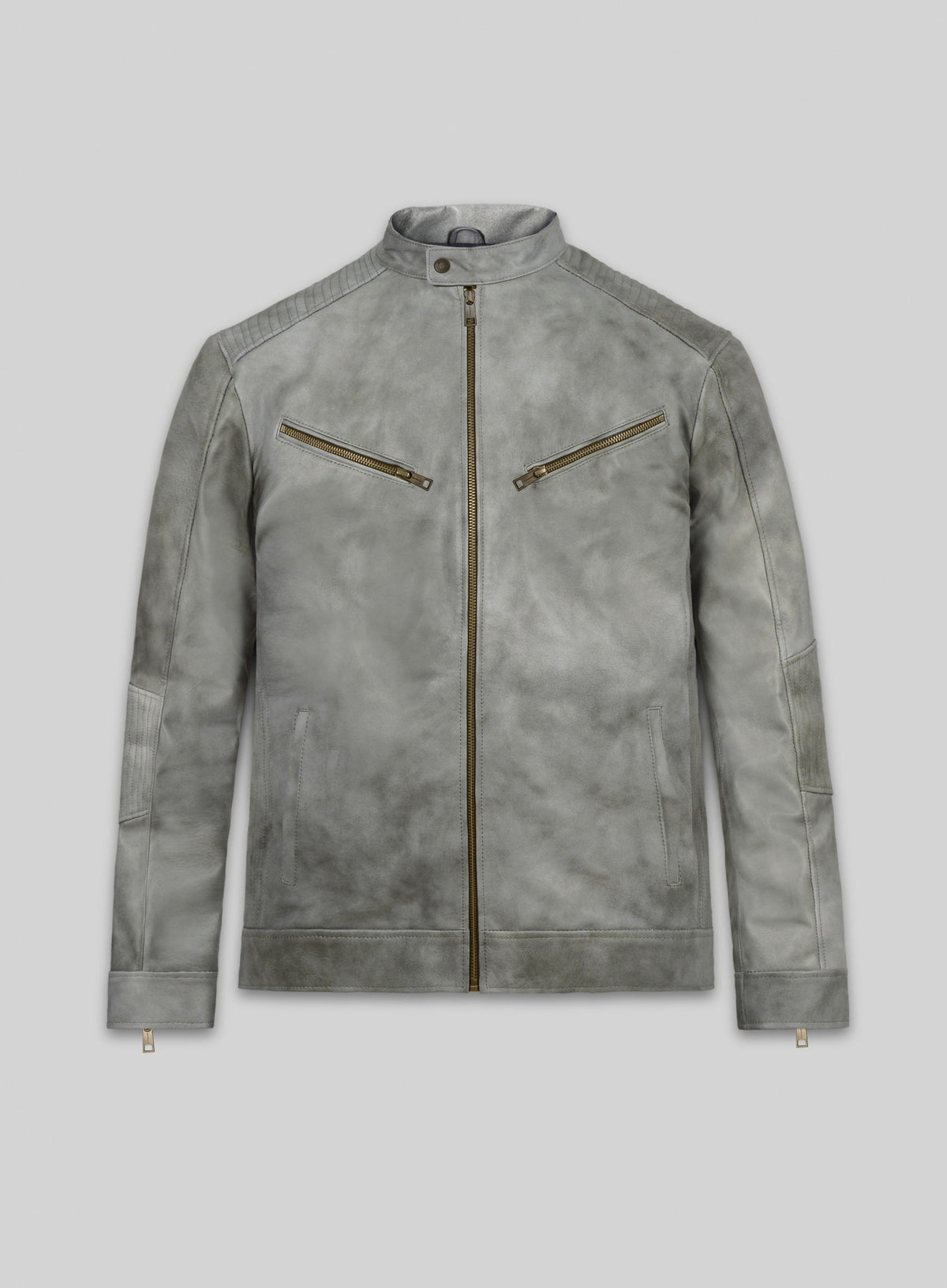 Harbor Gray Leather Jacket # 656