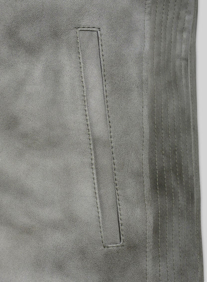 Harbor Gray Leather Jacket # 656