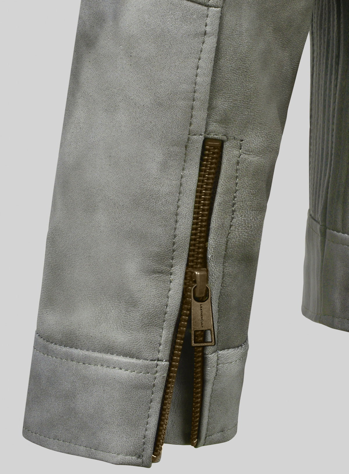 Harbor Gray Leather Jacket # 656