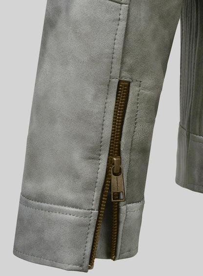 Harbor Gray Leather Jacket # 656