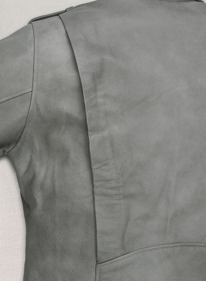 Harbor Gray Leather Jacket # 246 - LeatherCult