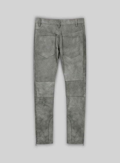 Harbor Gray Leather Biker Jeans #511