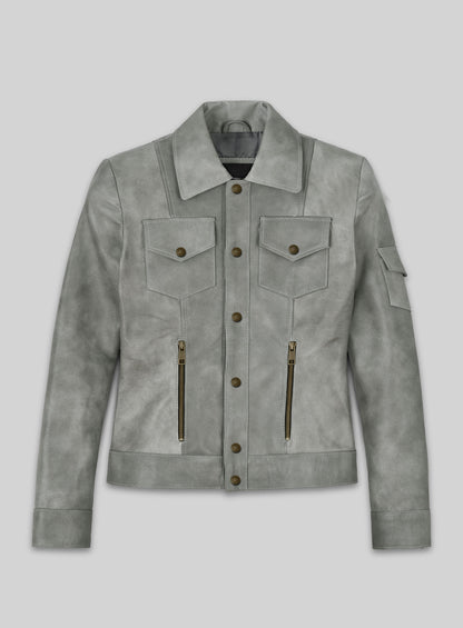 Harbour Gray Gigi Hadid Leather Jacket