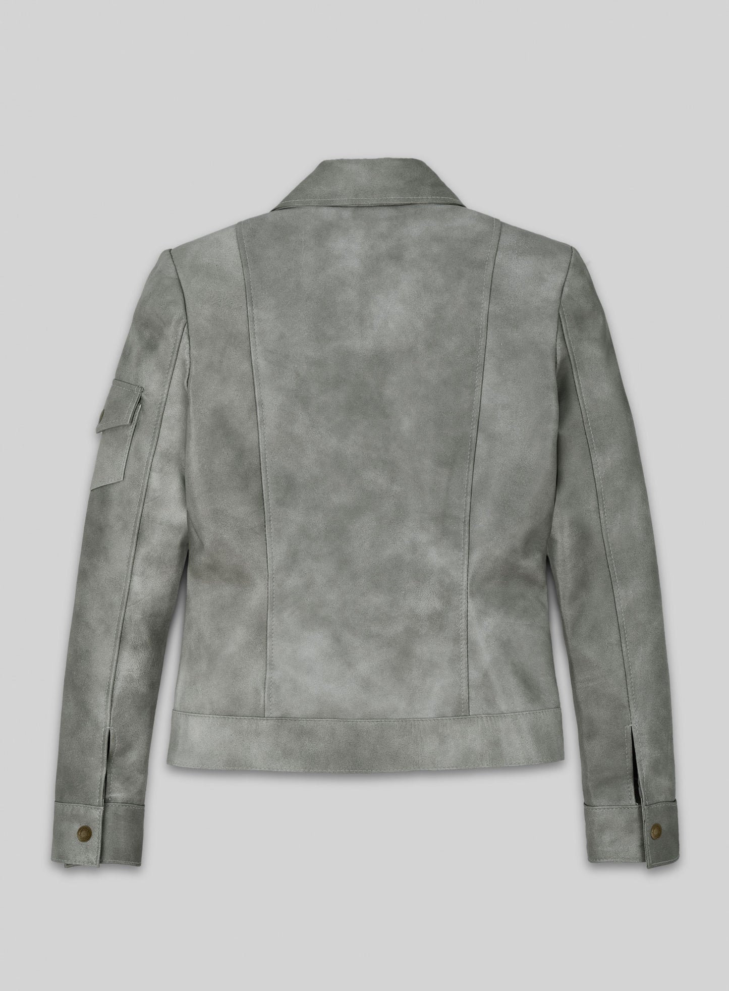 Harbour Gray Gigi Hadid Leather Jacket