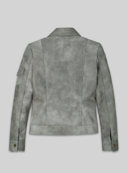 Harbour Gray Gigi Hadid Leather Jacket