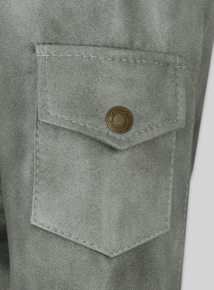Harbour Gray Gigi Hadid Leather Jacket