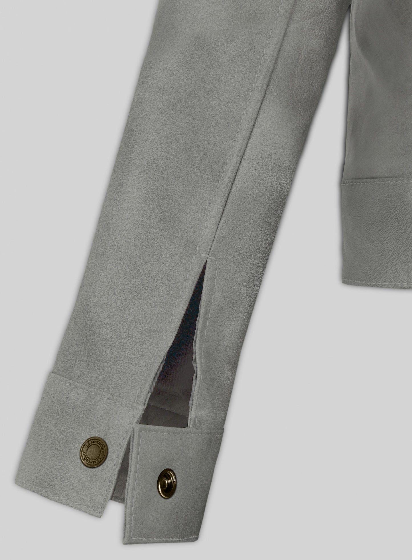 Harbour Gray Gigi Hadid Leather Jacket