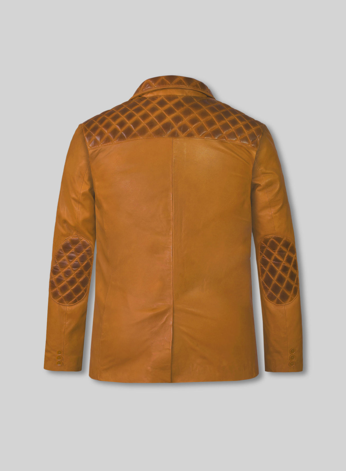 Harper Burnt Mustard Leather Blazer