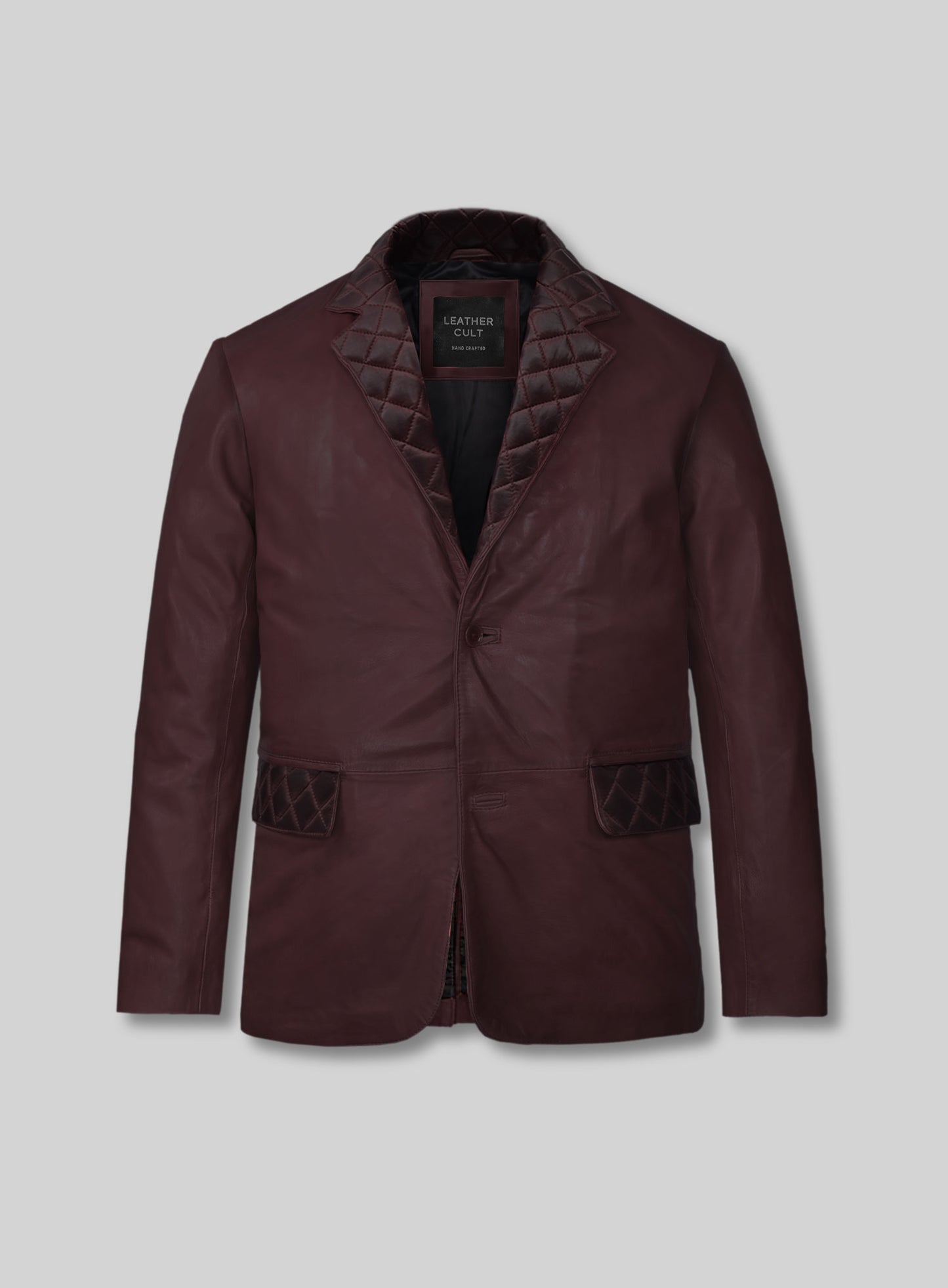 Harper Burnt Red Leather Blazer