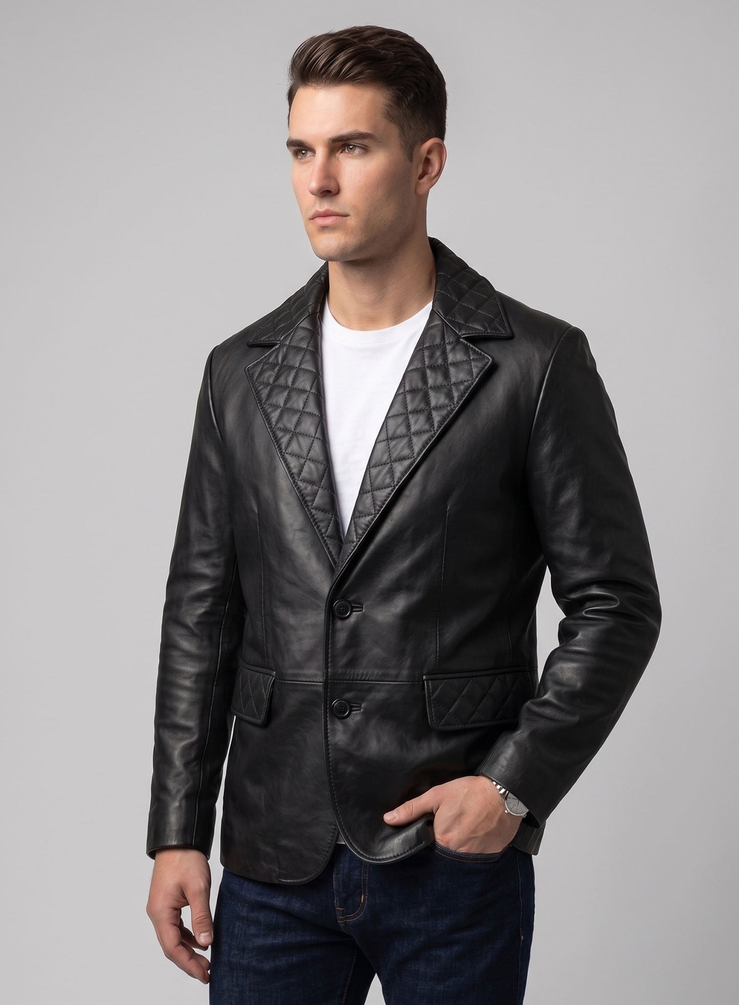 Harper Leather Blazer