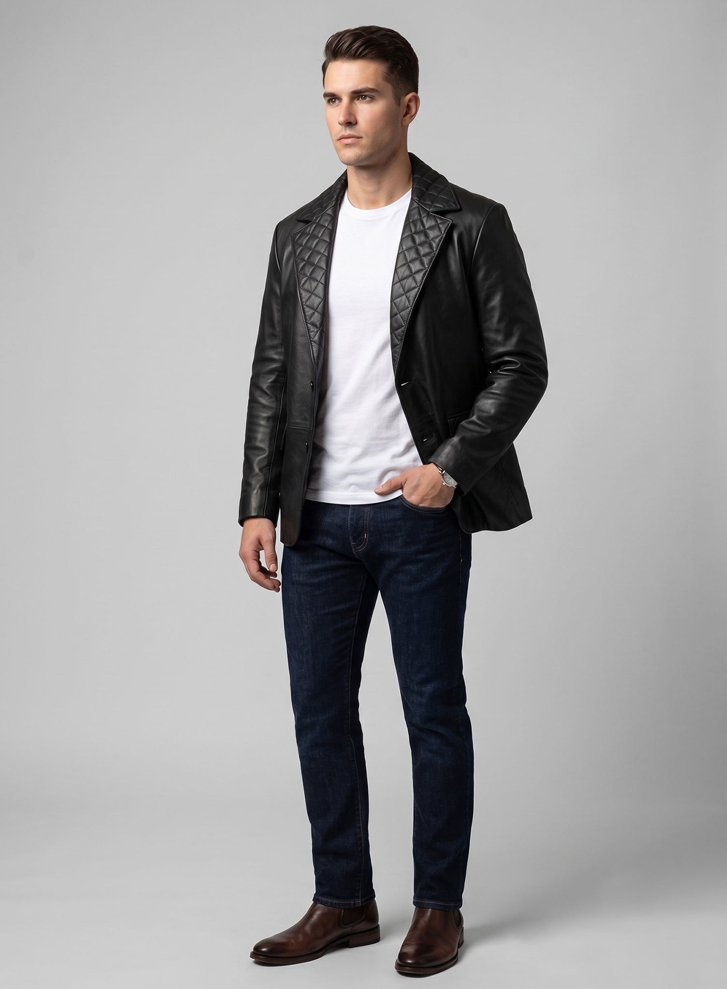 Harper Leather Blazer