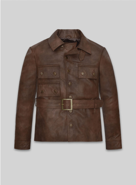Harris Dickinson The Kingsman Leather Jacket