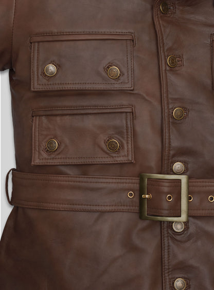 Harris Dickinson The Kingsman Leather Jacket