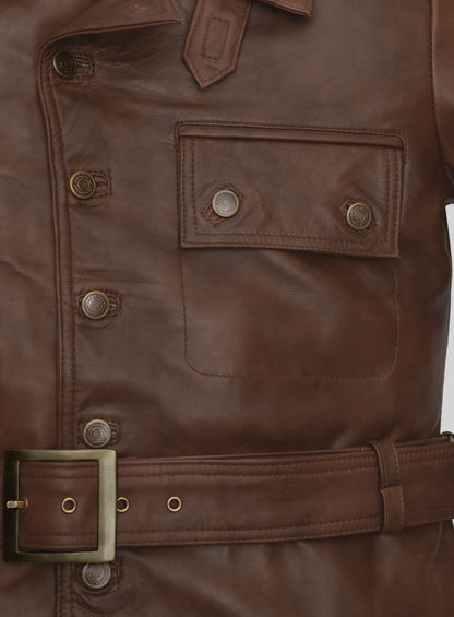 Harris Dickinson The Kingsman Leather Jacket