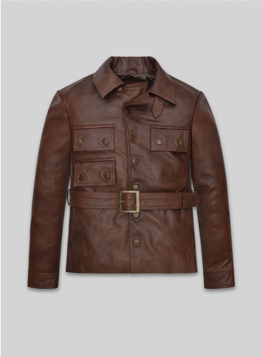Harris Dickinson The Kingsman Leather Jacket