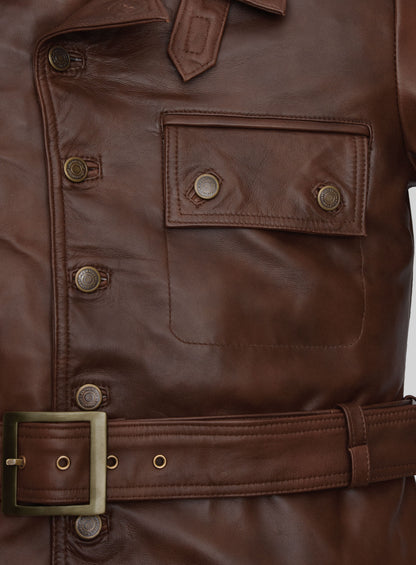 Harris Dickinson The Kingsman Leather Jacket