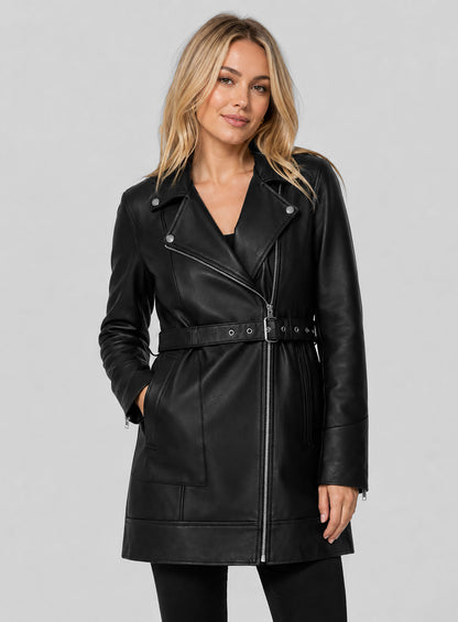 Hilary Duff Younger Leather Trench Coat